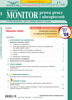 Monitor Prawa Pracy i Ubezpieczeń