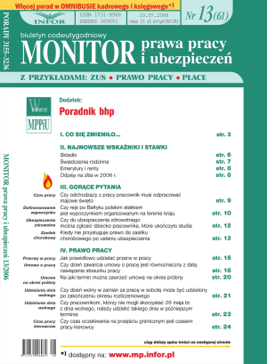 Monitor Prawa Pracy i Ubezpieczeń