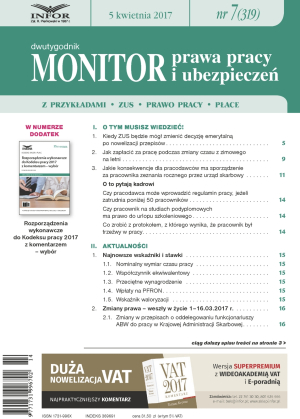 Monitor Prawa Pracy i Ubezpieczeń