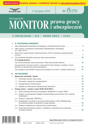 Monitor Prawa Pracy i Ubezpieczeń