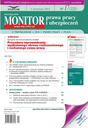 Monitor Prawa Pracy i Ubezpieczeń