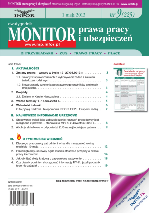 Monitor Prawa Pracy i Ubezpieczeń