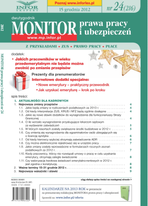 Monitor Prawa Pracy i Ubezpieczeń