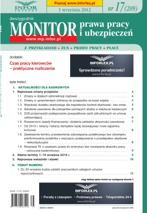 Monitor Prawa Pracy i Ubezpieczeń