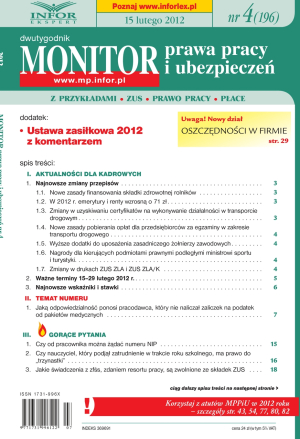 Monitor Prawa Pracy i Ubezpieczeń