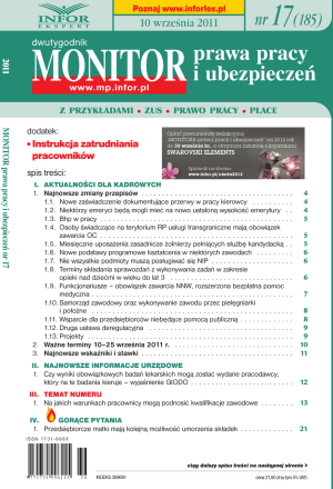 Monitor Prawa Pracy i Ubezpieczeń