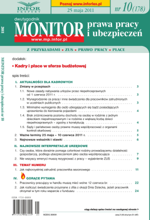 Monitor Prawa Pracy i Ubezpieczeń