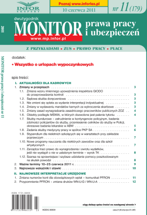 Monitor Prawa Pracy i Ubezpieczeń