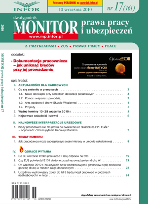 Monitor Prawa Pracy i Ubezpieczeń