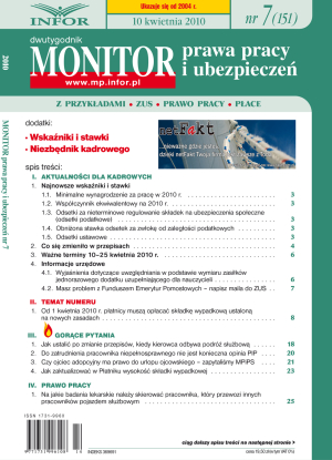 Monitor Prawa Pracy i Ubezpieczeń