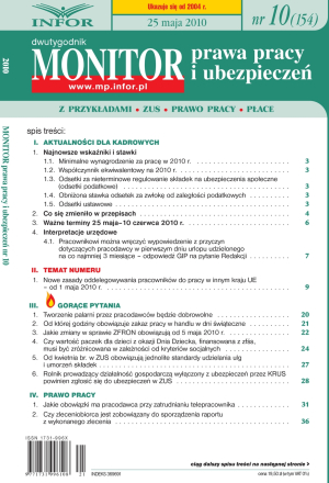 Monitor Prawa Pracy i Ubezpieczeń