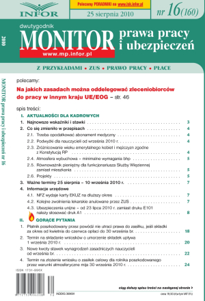 Monitor Prawa Pracy i Ubezpieczeń