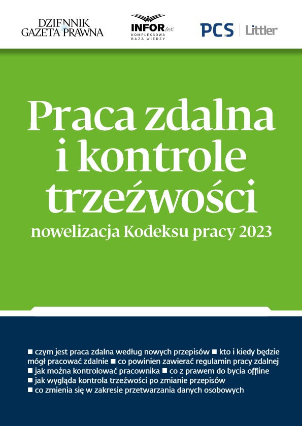 Praca zdalna i kontrole trzeźwości - nowelizacja Kodeksu pracy 2023
